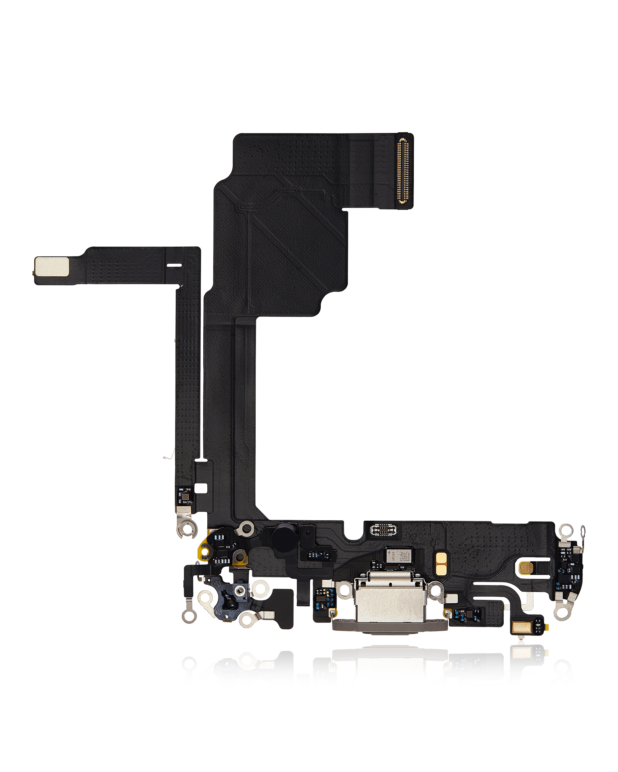 Apple iPhone 15 Pro Uyumlu Şarj Soketli Mikrofon Filmi Flex Siyah