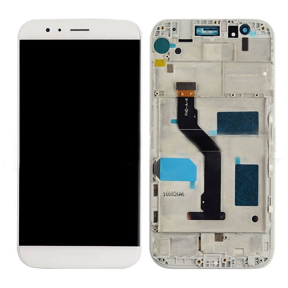Huawei G8 Lcd Ekran Dokunmatik Beyaz Çıtalı