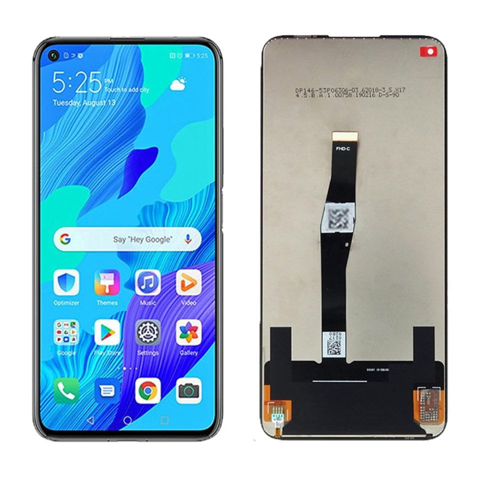 Huawei Nova 5t Lcd Ekran Dokunmatik Siyah Çıtasız