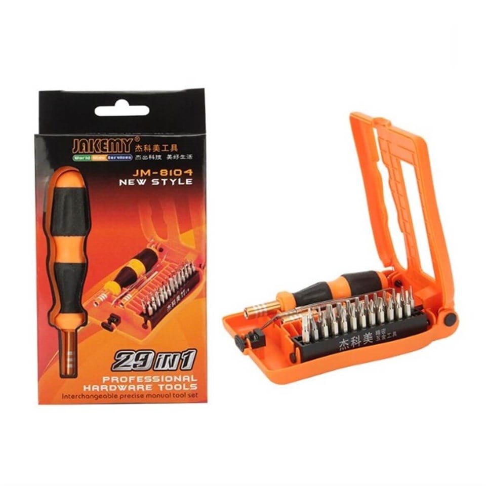 Jakemy JM-8104 Bit Set 28 Parça Taşınabilir Hassas Tornavida Seti