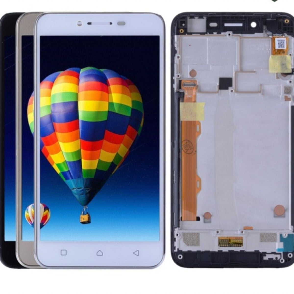 Lenovo K5 A6020a41 Lcd Ekran Dokunmatik Beyaz Çıtalı