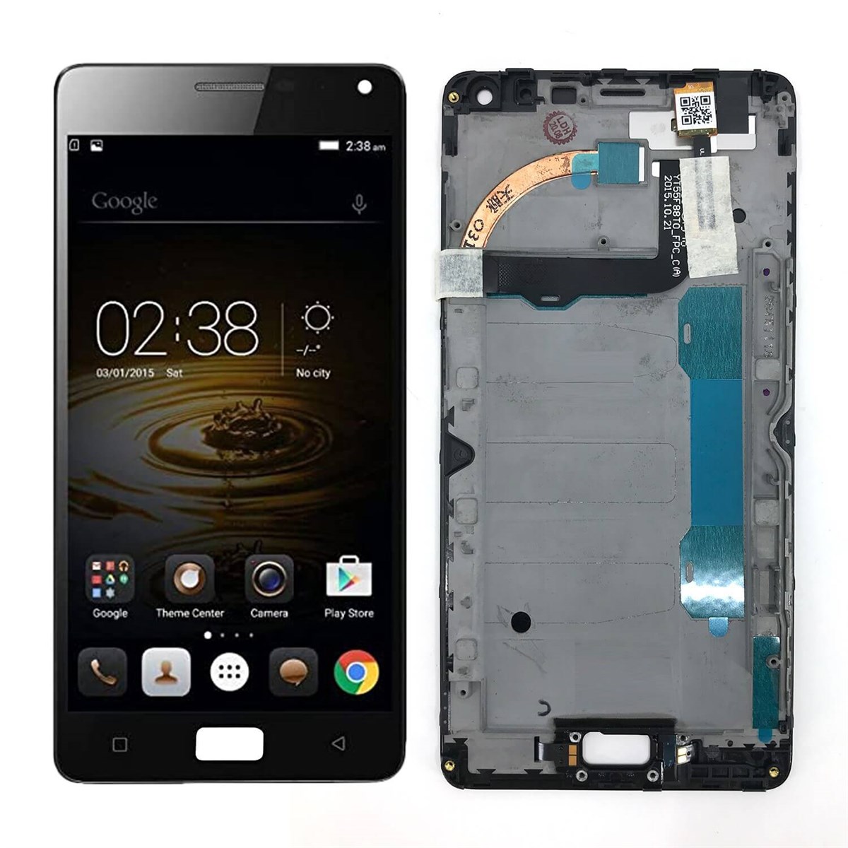 Lenovo P1 Lcd Ekran Dokunmatik Siyah Çıtalı