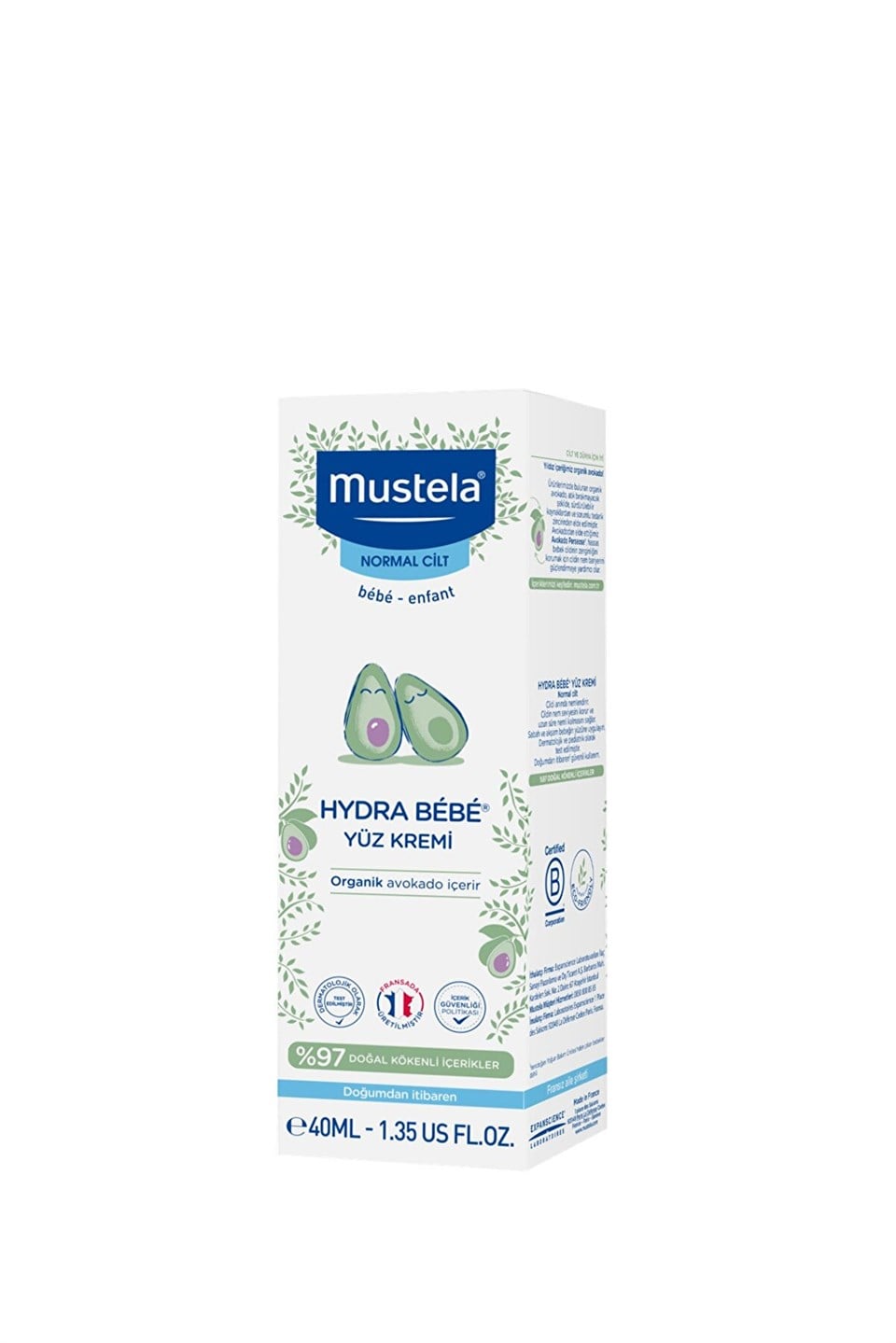 Mustela Hydra Bebe Organik Avokadolu Bebek Yüz Kremi 40 ml