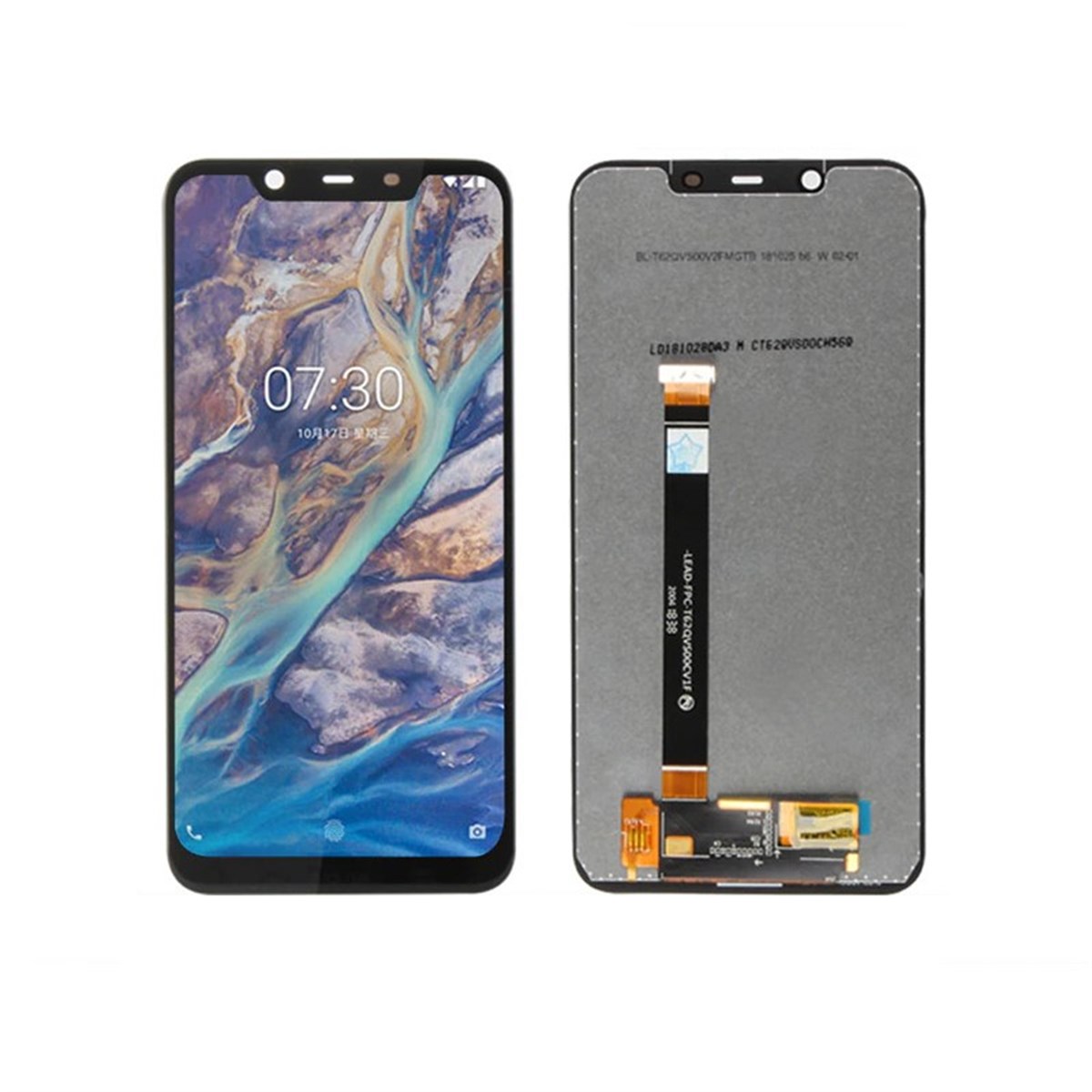 Nokia 8.1 Lcd Ekran Dokunmatik Siyah Çıtasız