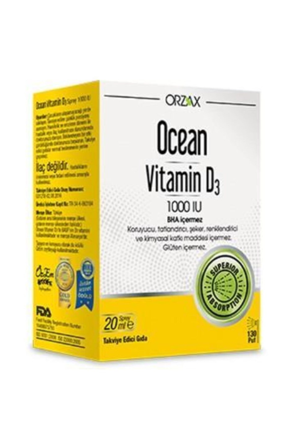 Ocean Vitamin D3 1000 IU Oral Sprey 20 ml