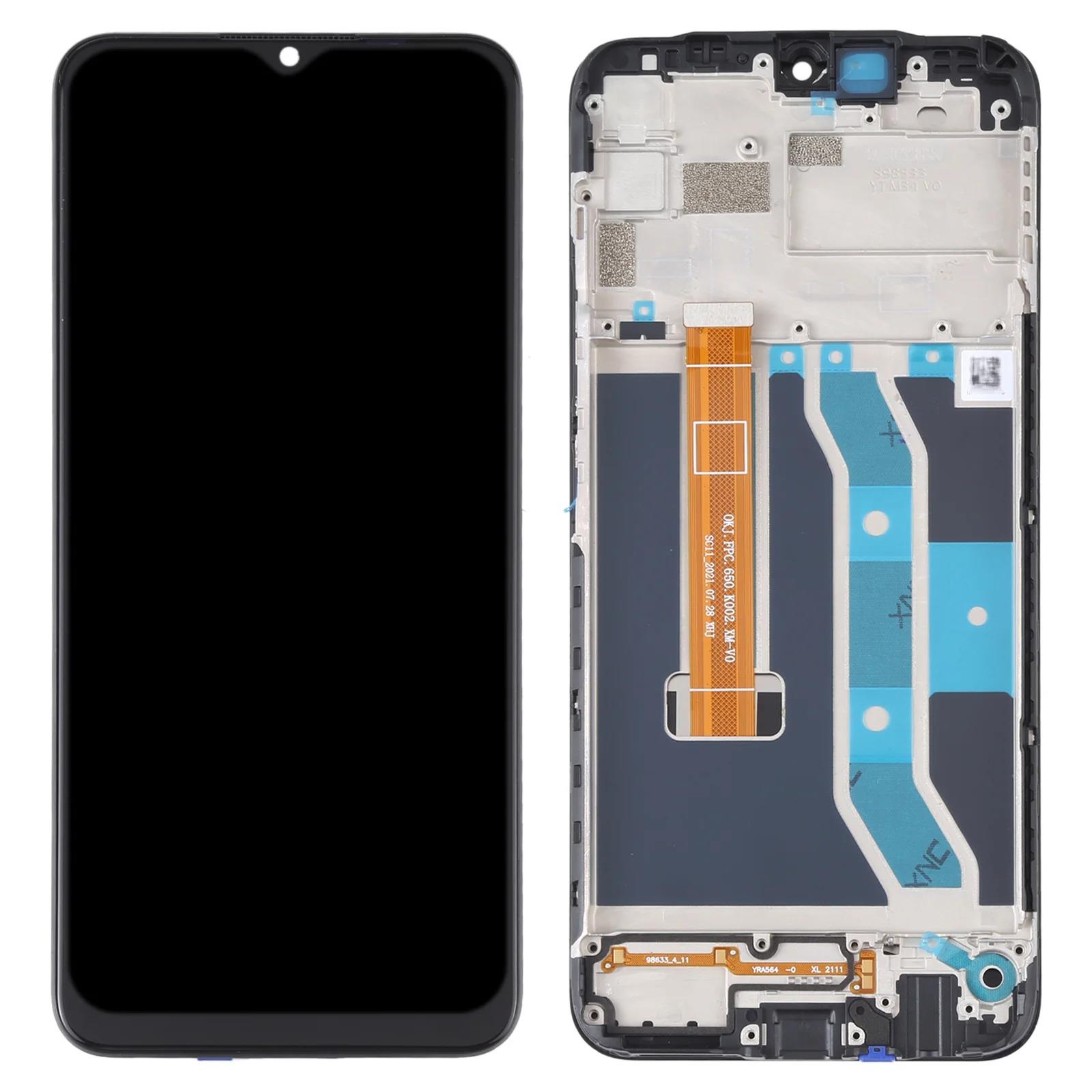 Oppo Realme C12 Lcd Ekran Dokunmatik Siyah Çıtalı