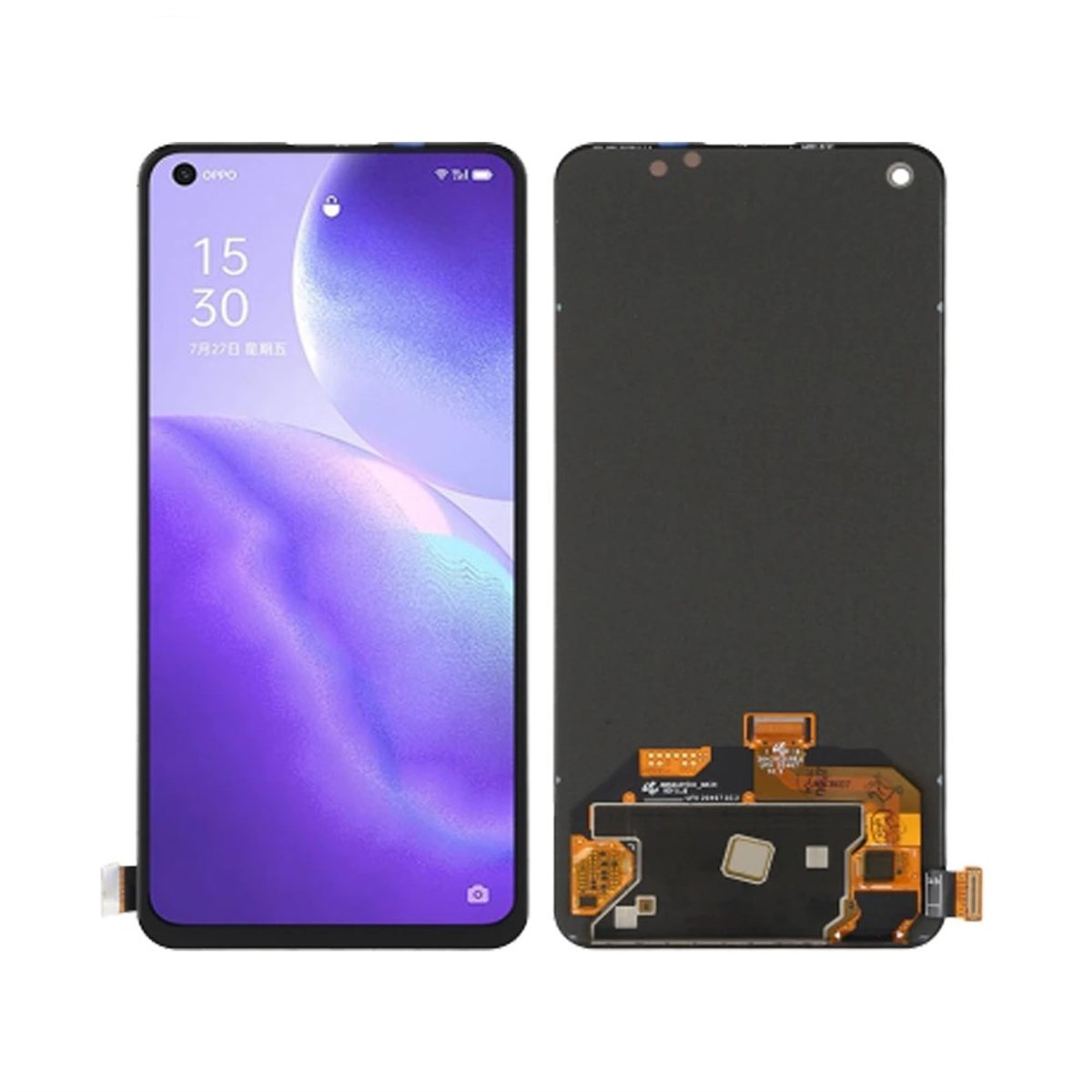 Oppo Reno 5 Lcd Ekran Dokunmatik Siyah Çıtasız Servis