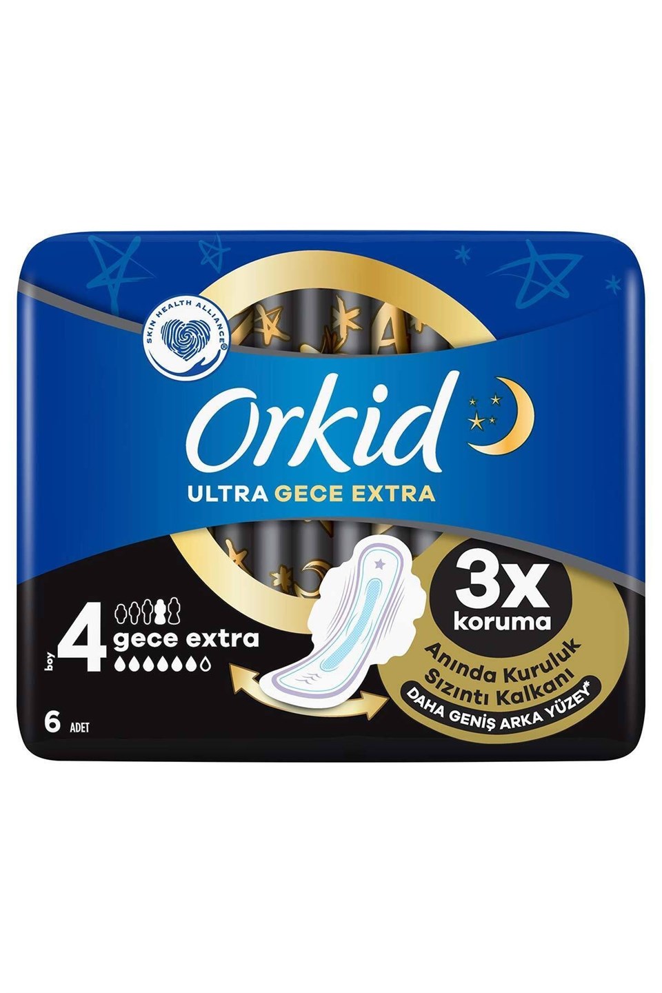 Orkid Hijyenik Ped Ultra Extra Gece 6'lı