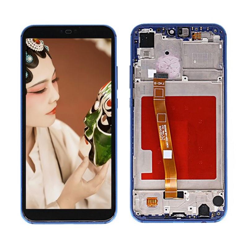 P20 lite Uyumlu Lcd Ekran Dokunmatik Mavi Çıtalı