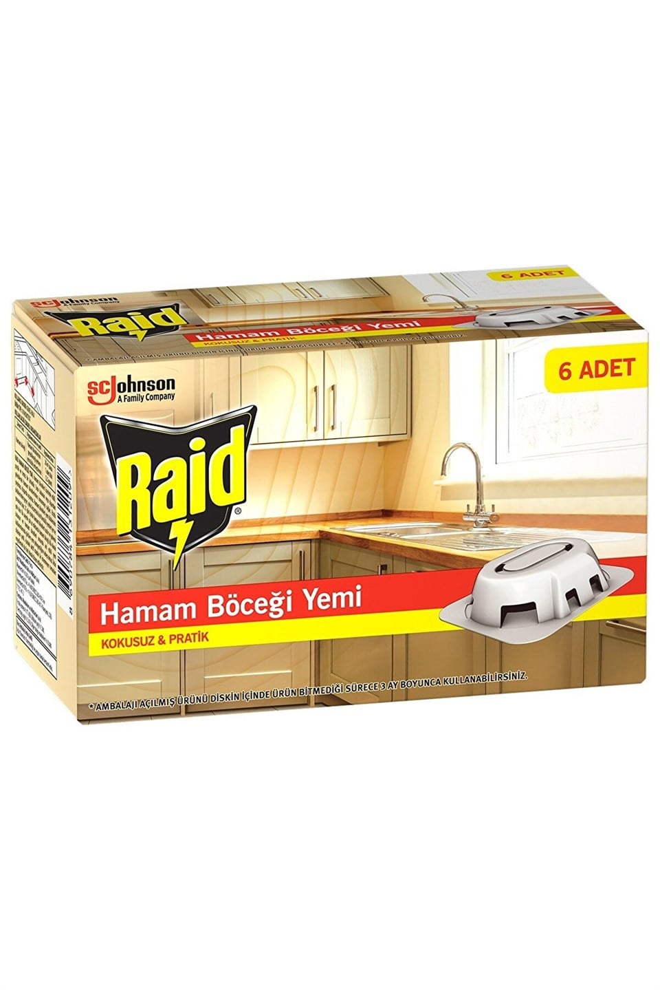 Raid Hamam Böceği Yemi Kokusuz ve Pratik - 6 Adet