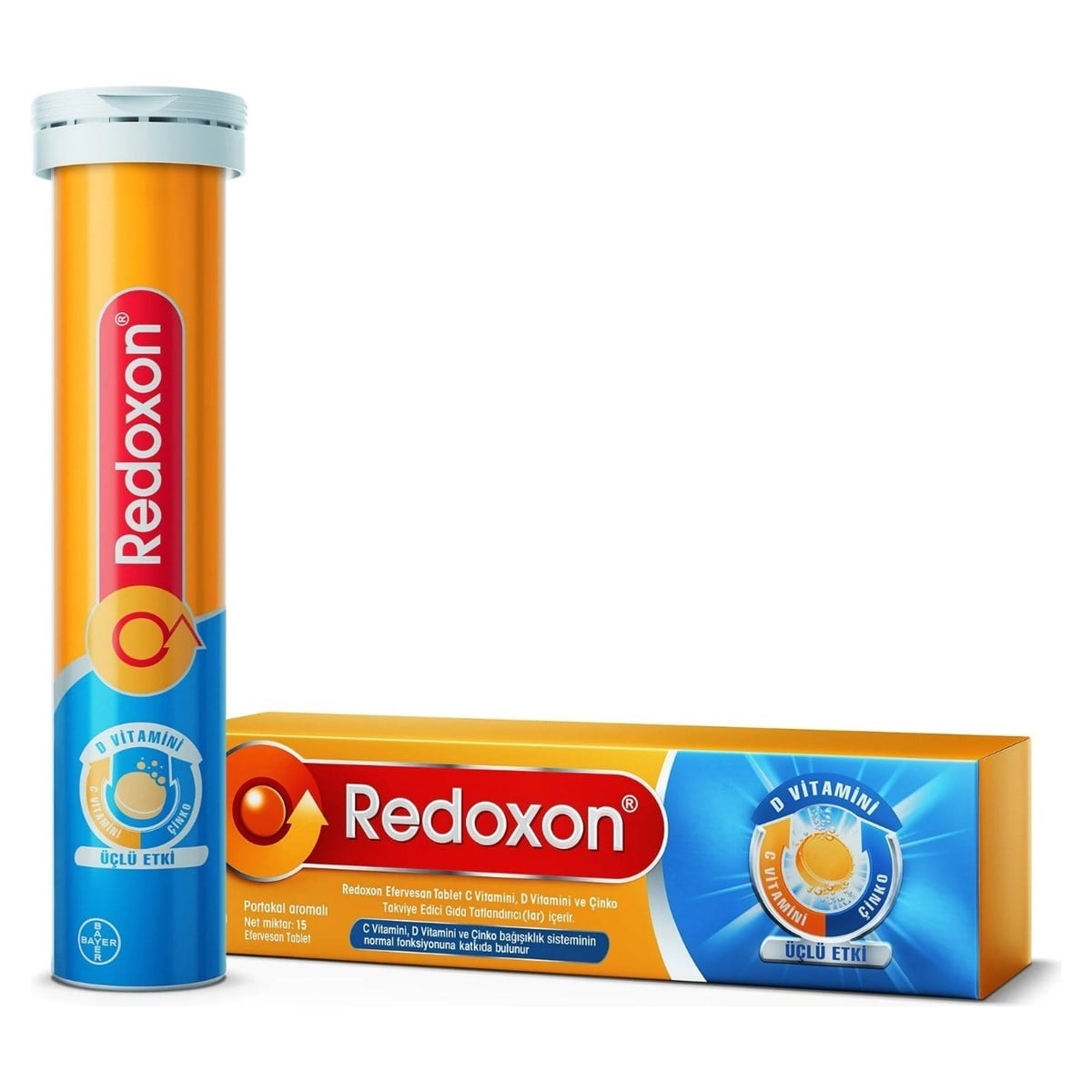 Redoxon 15 Efervesan Tablet C Vitaminin, D Vitamini Ve Çinko Içeren Gıda Takviyesi