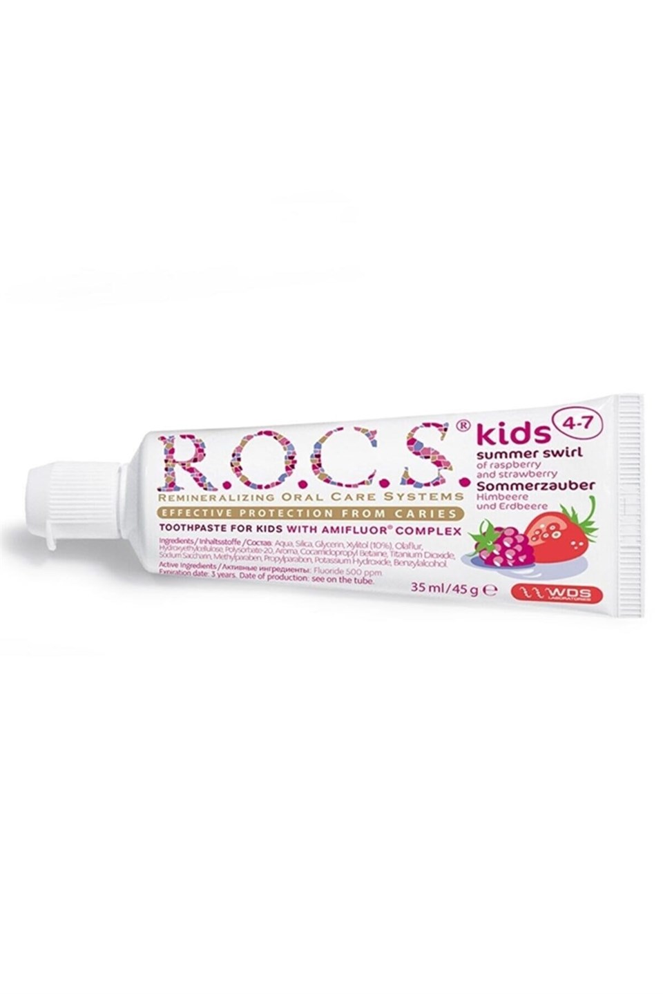 Rocs Kids 4-7 Yaş Ahududu-Çilek Diş Macunu 35 ml