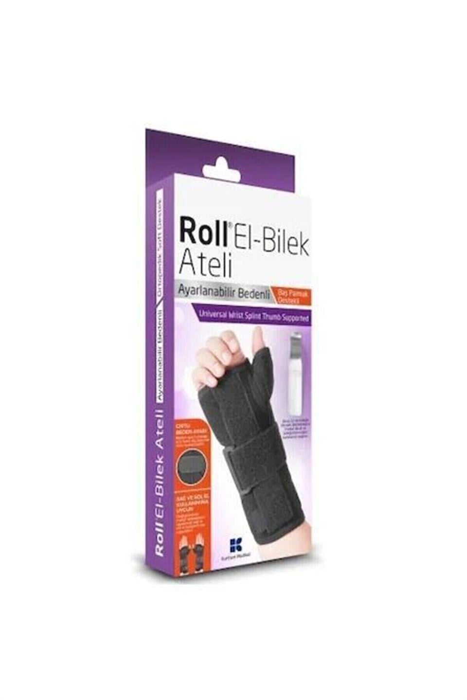 Roll El - Bilek Ateli Başparmak Destekli Ayarlanabilir Bedenli