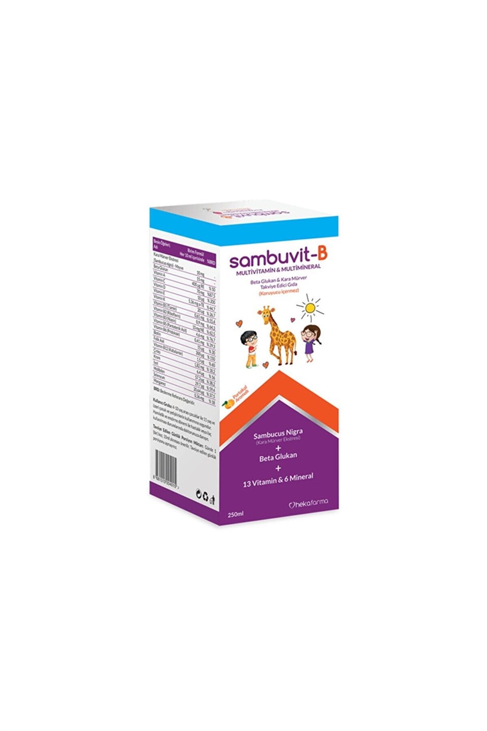 Sambuvit-B Multivitamin & Multimineral Şurup 250 ml