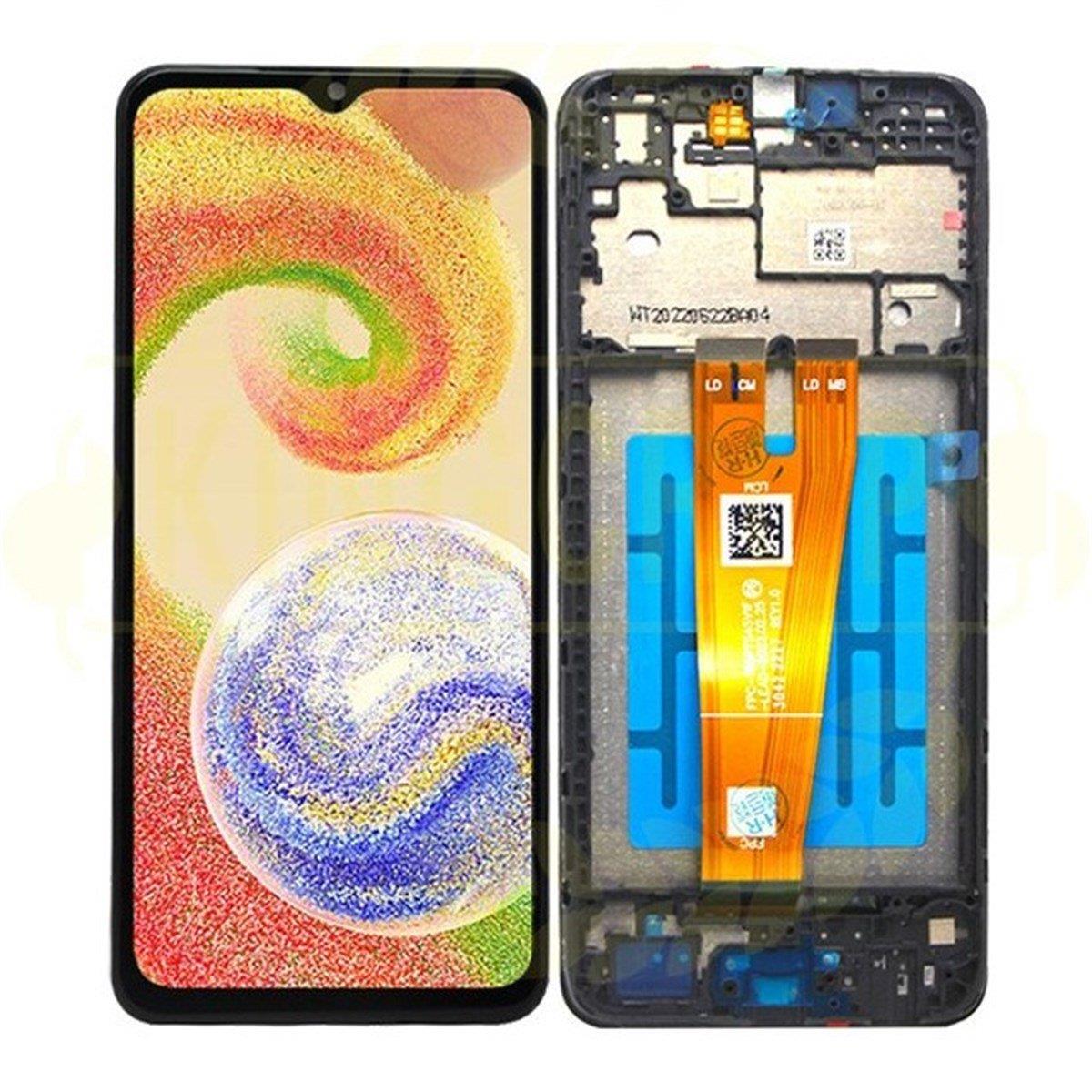 Samsung Galaxy A04 A045f Uyumlu Lcd Ekran Dokunmatik Siyah Hk Servis Çıtalı
