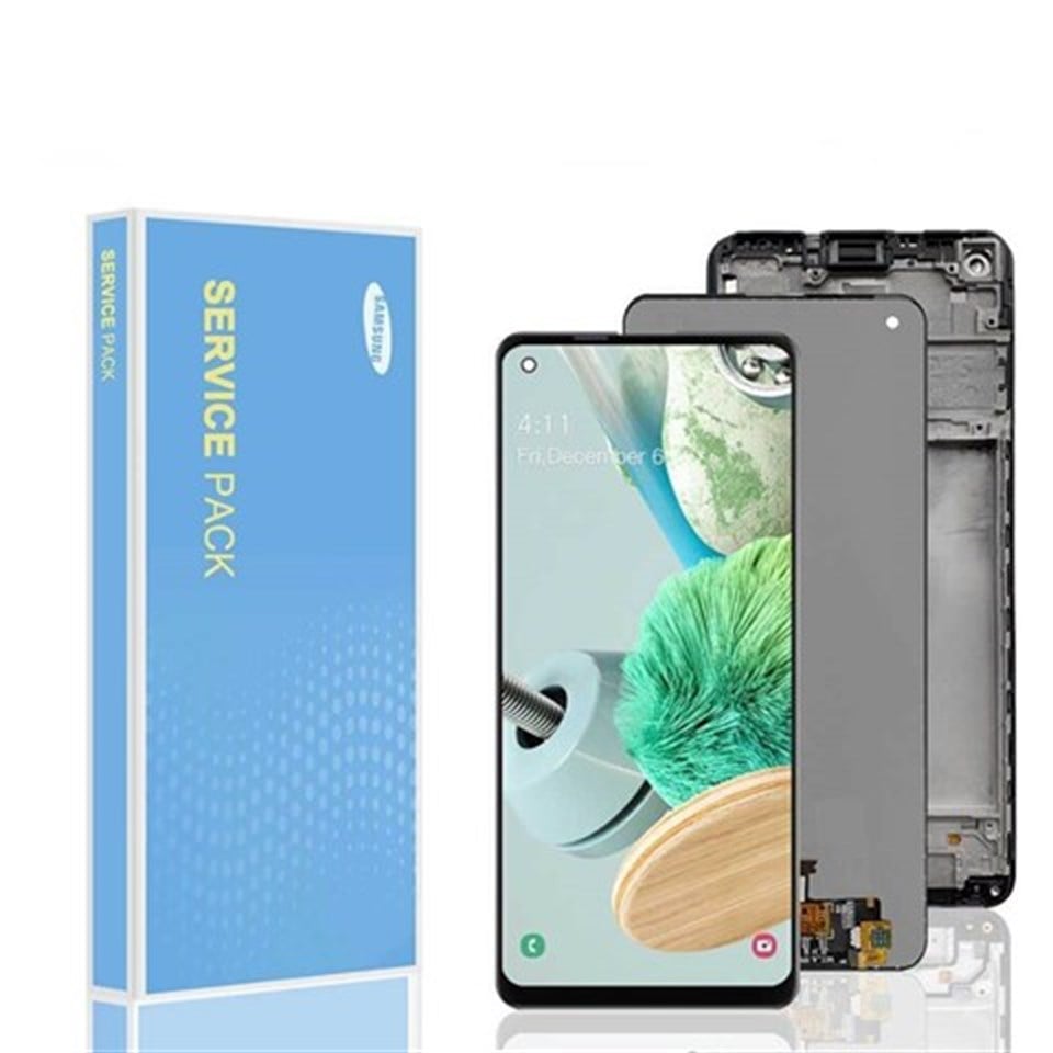 Samsung Galaxy A21s A217 Lcd Ekran Dokunmatik Siyah Hk Servis Çıtasız