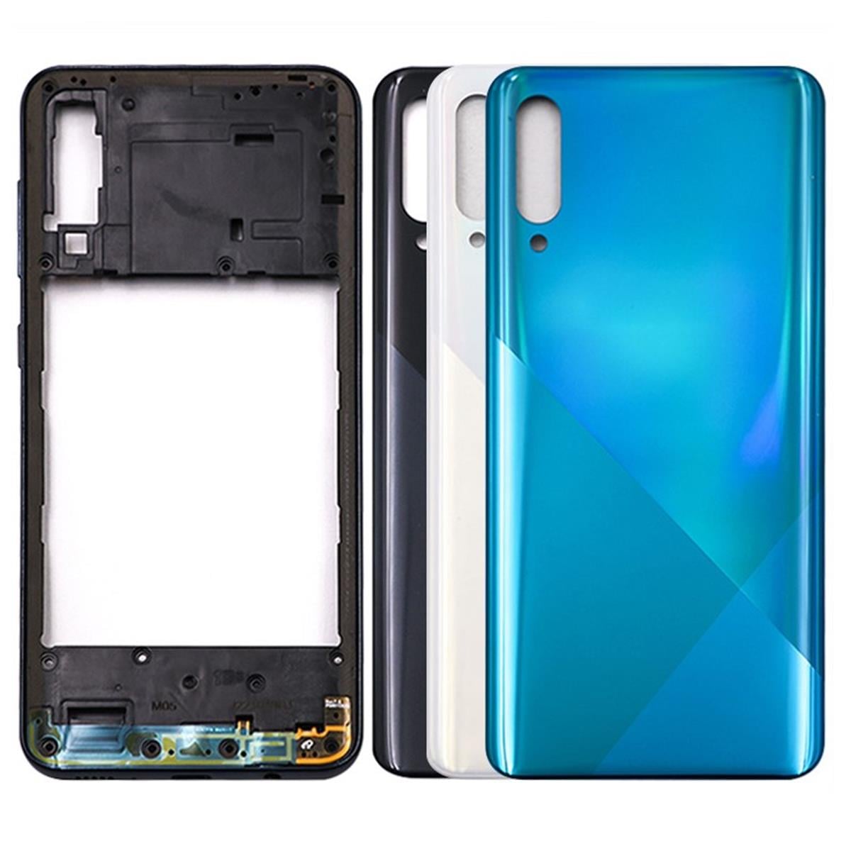 Samsung Galaxy A30s A307 Kasa Kapak Mavi Çıtasız