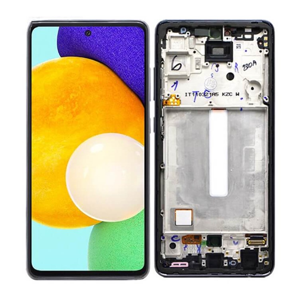 Samsung Galaxy A52 A525 Lcd Ekran Dokunmatik Siyah Servis Çıtalı