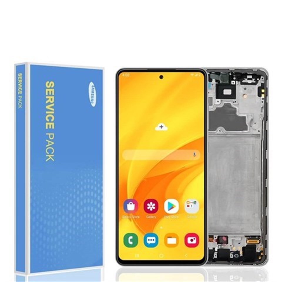 Samsung Galaxy A72 A725 Lcd Ekran Dokunmatik Siyah Servis Çıtalı Gh82-25624a