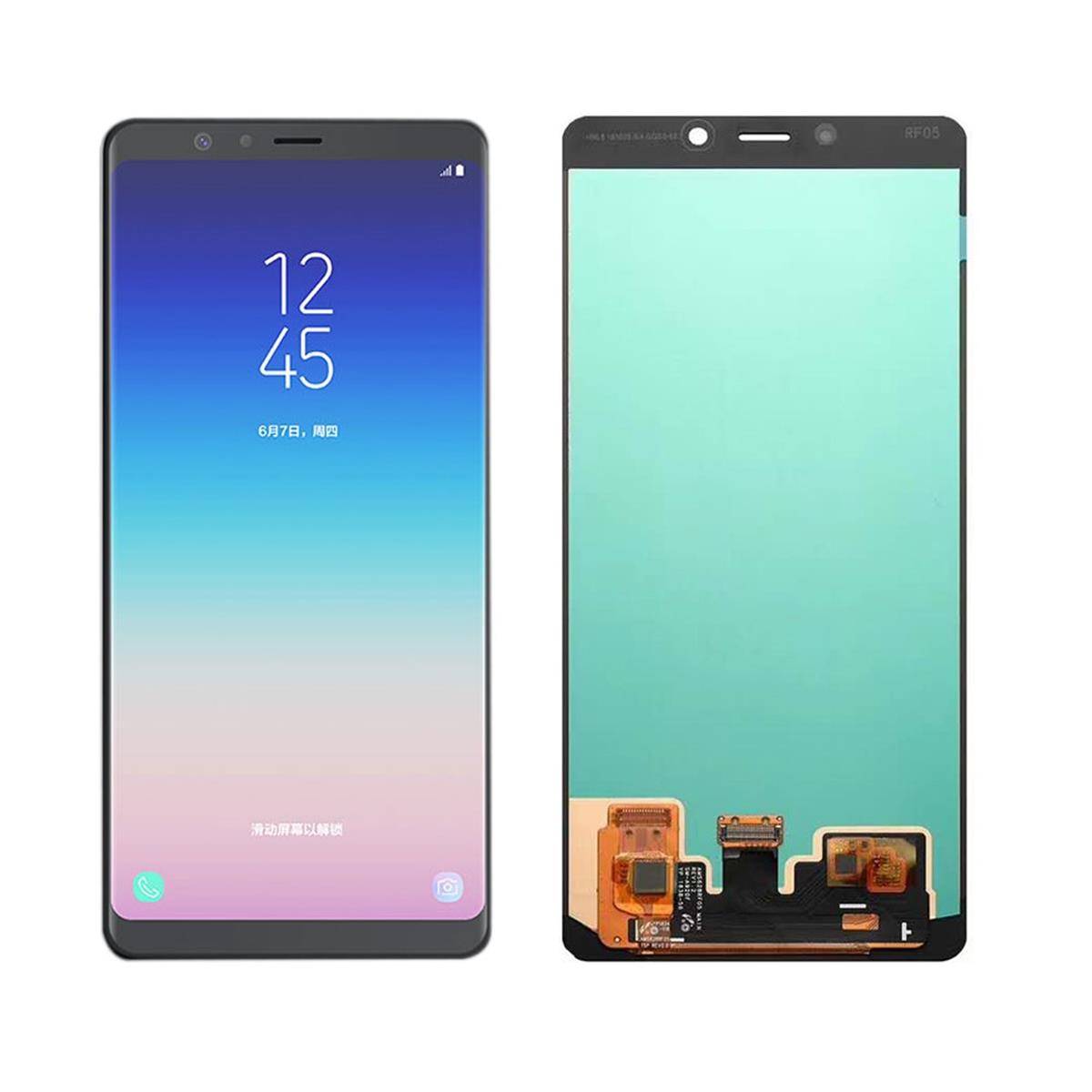 Samsung Galaxy A9 2018 A920 Lcd Ekran Dokunmatik Siyah Oled Çıtasız