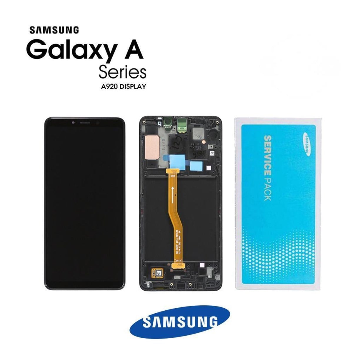 Samsung Galaxy A9 2018 A920 Lcd Ekran Dokunmatik Siyah Servis GH82-18322A