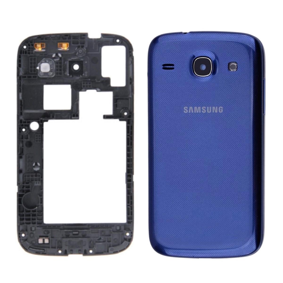 Samsung Galaxy Core i8262 i8260 Kasa Kapak Mavi Çıtasız