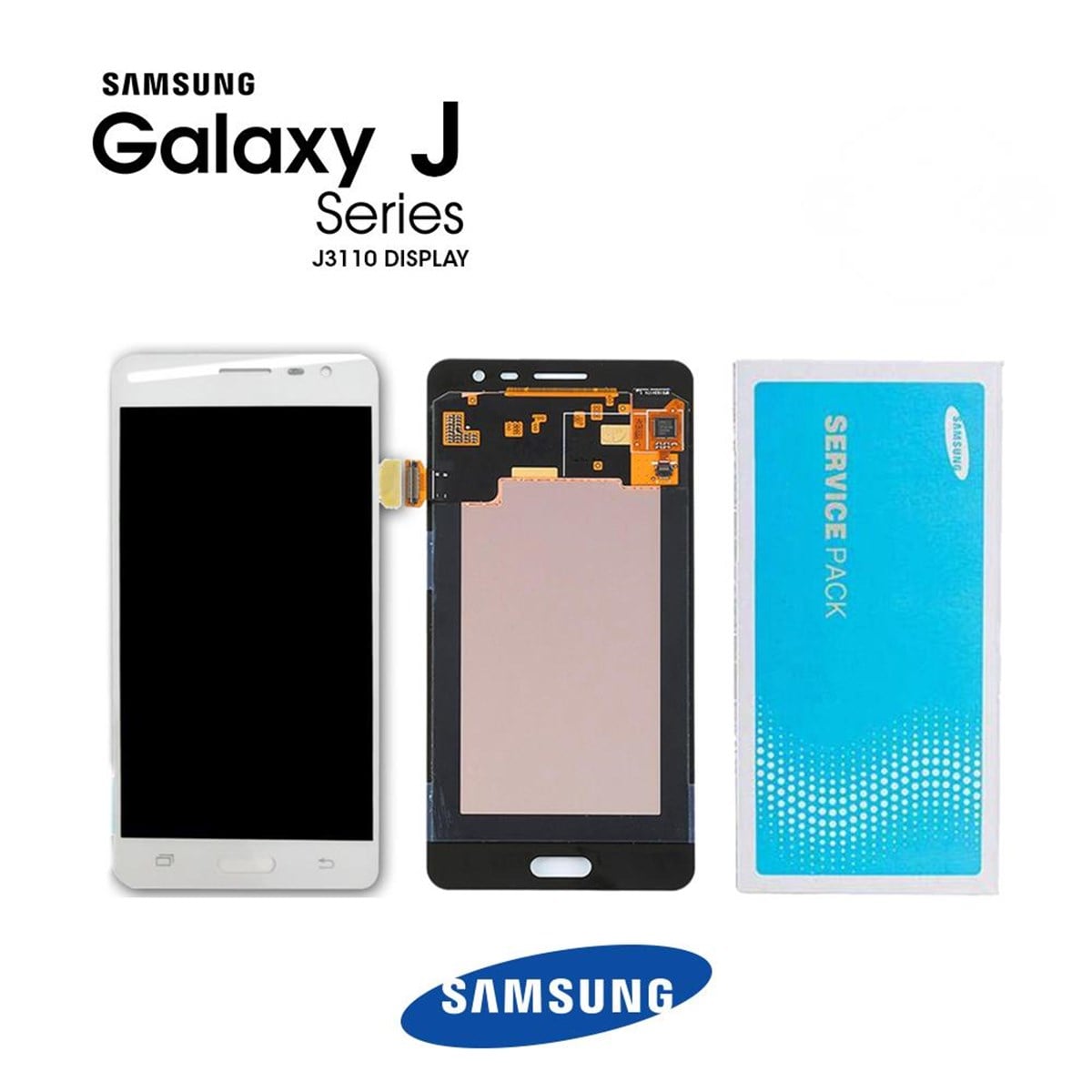 Samsung Galaxy J3 Pro 2016 J3110 Lcd Ekran Dokunmatik Beyaz Servis GH97-18977B