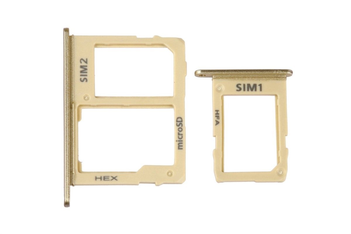 Samsung Galaxy J6 J600 Sim Kart Tepsisi Gold Çift
