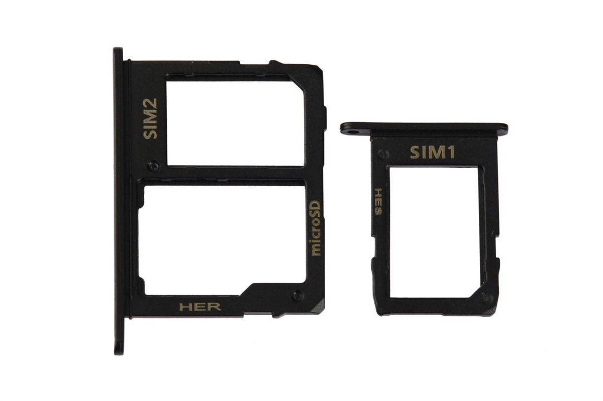 Samsung Galaxy J6 J600 Sim Kart Tepsisi Siyah Çift