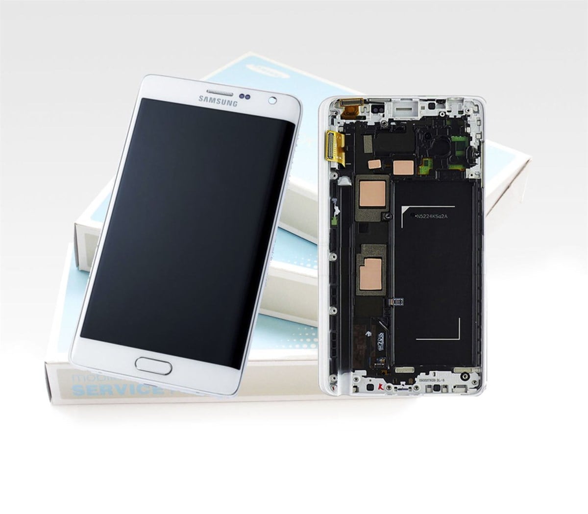 Samsung Galaxy Note 4 Edge N915 Lcd Ekran Dokunmatik Beyaz Servis GH97-16636B