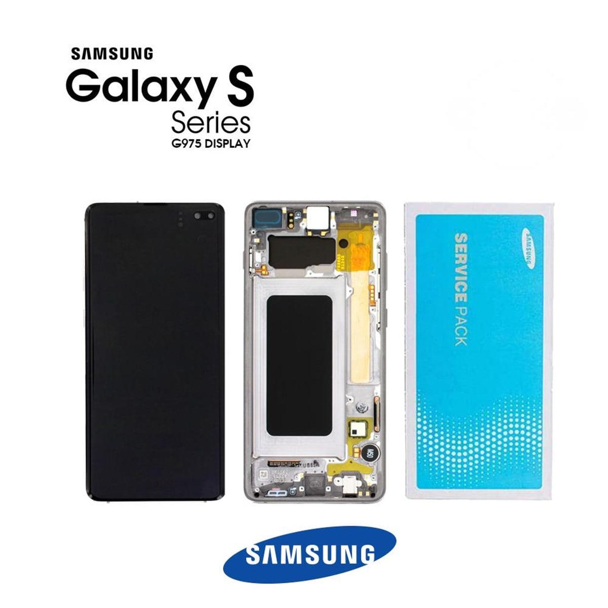 Samsung Galaxy S10 Plus G975 Lcd Ekran Dokunmatik Seramik Beyaz Servis Gh82-18849j