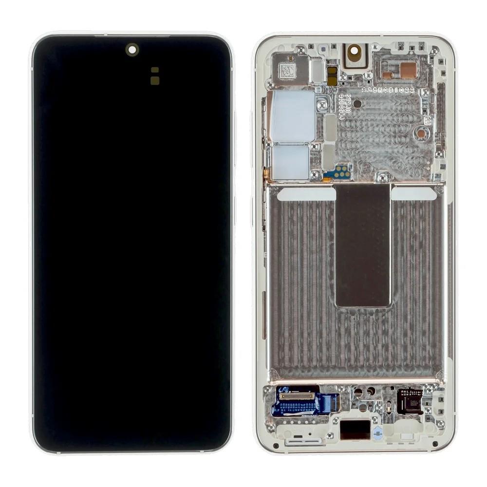 Samsung Galaxy S23 S911 Uyumlu Lcd Ekran Dokunmatik Silver Servis Çıtalı GH82-30481B
