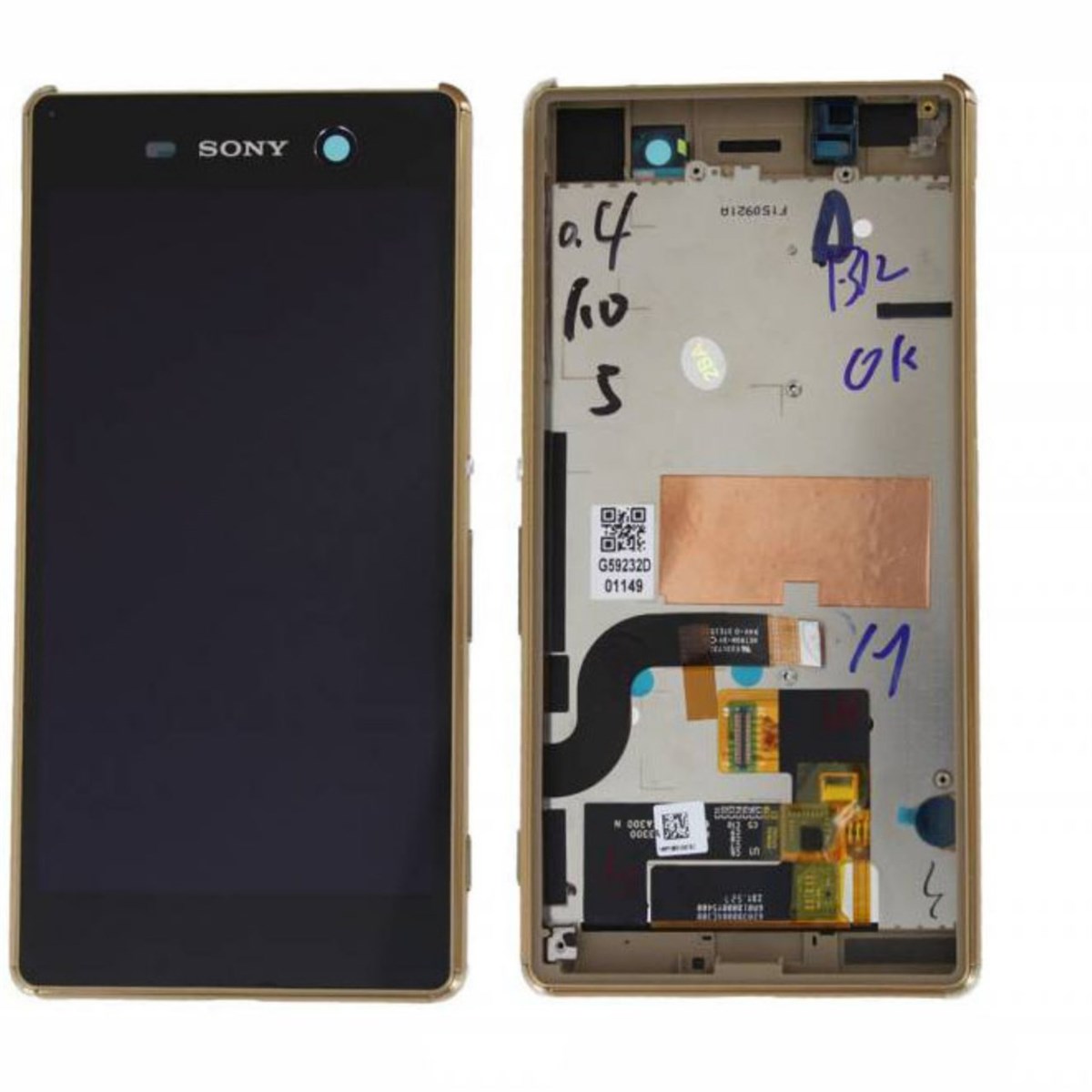 Sony Xperia M5 Lcd Ekran Dokunmatik Gold Çıtalı