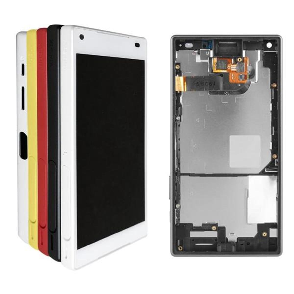 Sony Xperia Z5 Mini Lcd Ekran Dokunmatik Sarı Çıtalı