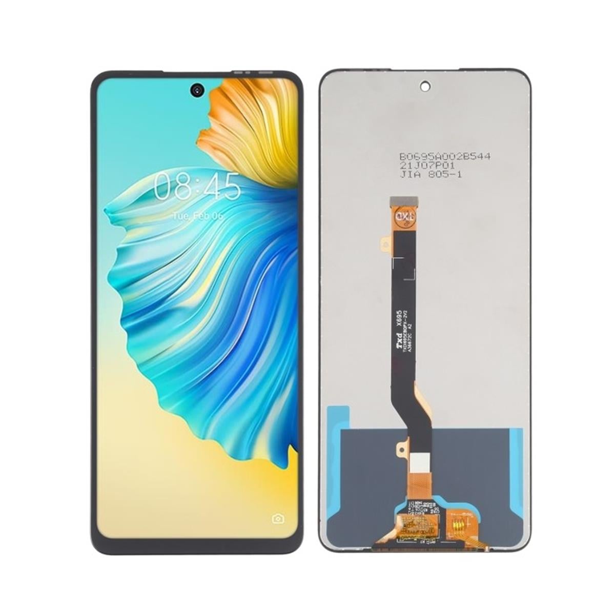 Tecno Camon 19 Uyumlu Lcd Ekran Dokunmatik Siyah Çıtasız
