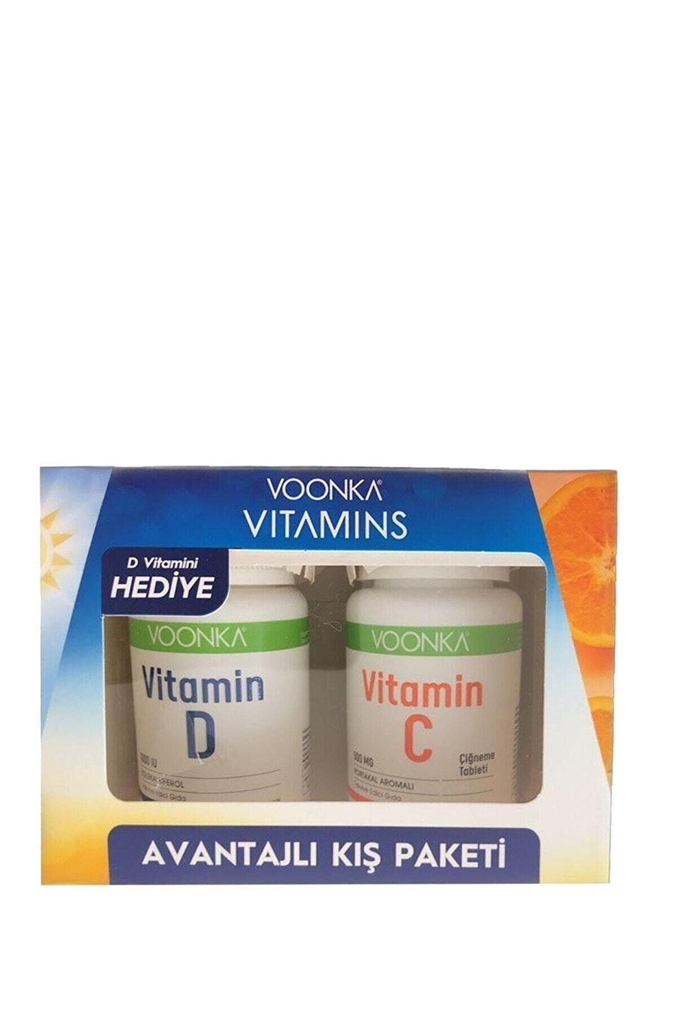 Voonka Vitamin C 62 Çiğneme Tableti + Voonka Vitamin D 102 Yumuşak Kapsül