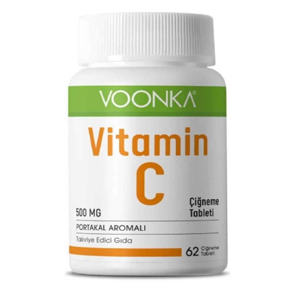 Voonka Vitamin C Portakal Aromalı 62 Çiğneme Tableti