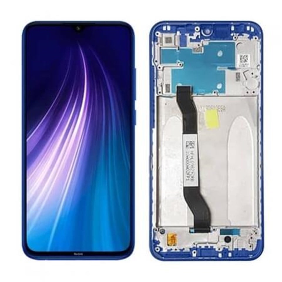 Xiaomi Redmi Note 8 Lcd Ekran Dokunmatik Mavi Çıtalı