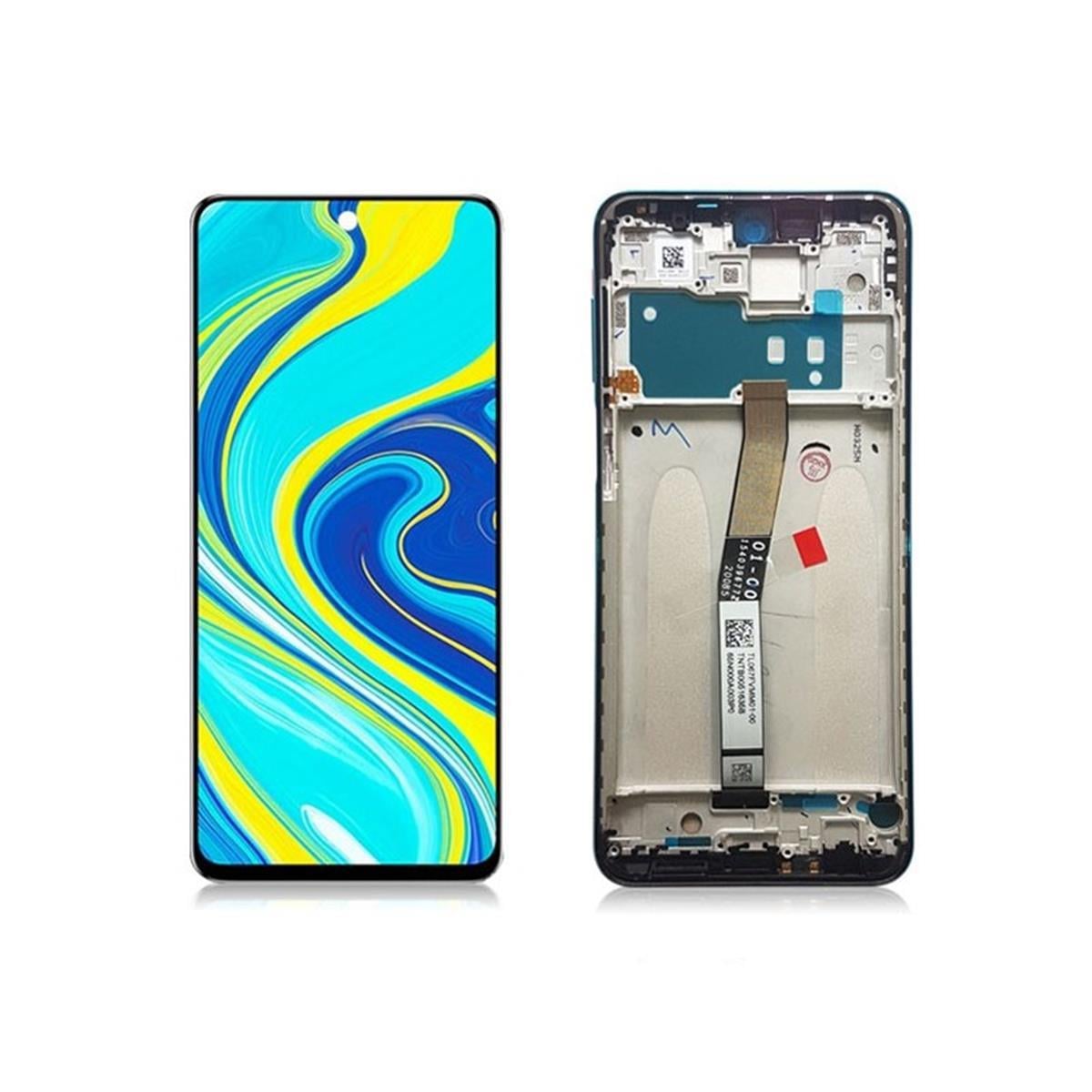 Xiaomi Redmi Note 9s Lcd Ekran Dokunmatik Çıtalı Mavi