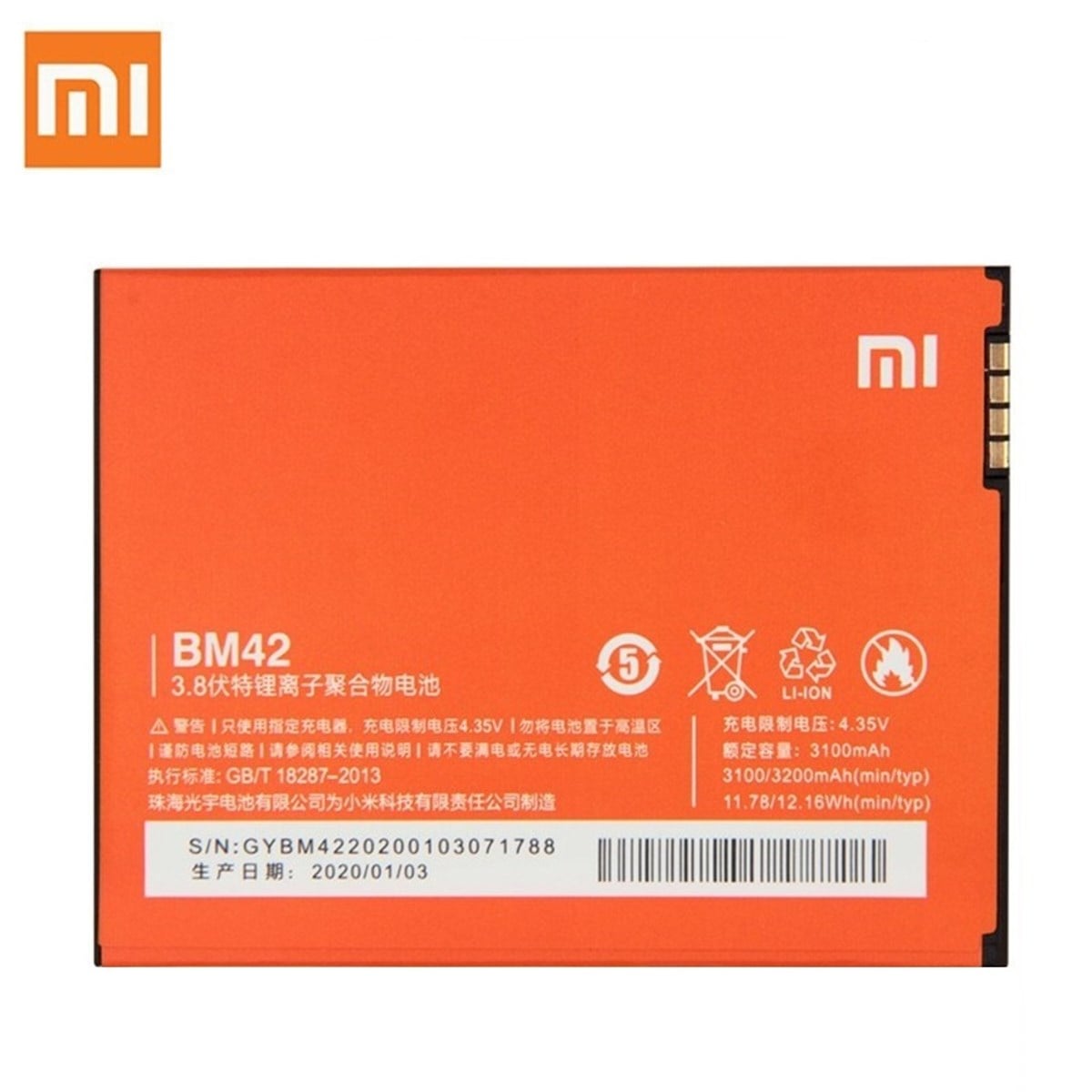Xiaomi Redmi Note Bm42 Batarya Pil