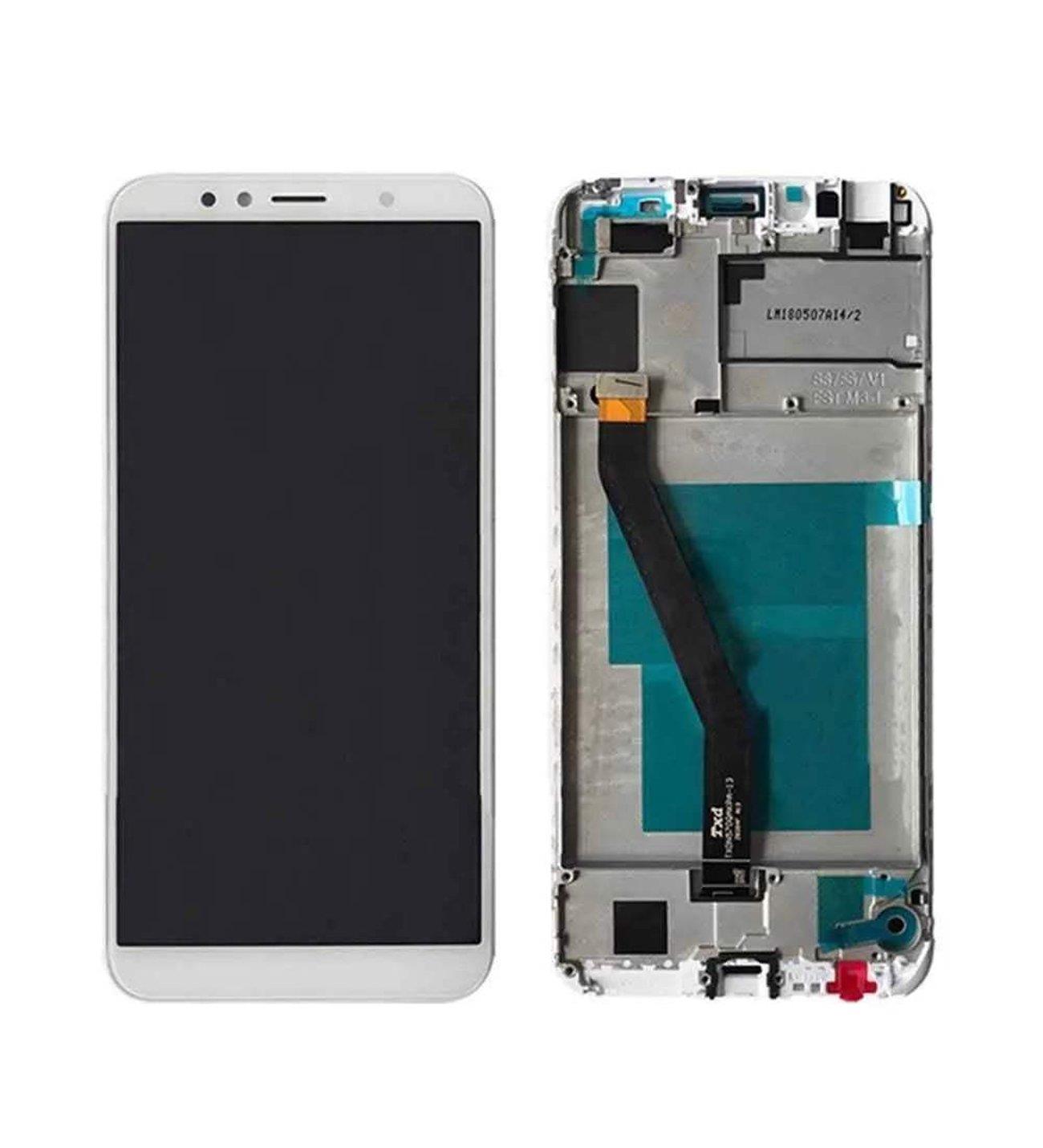 Y6 2018 Uyumlu Lcd Ekran Dokunmatik Beyaz Çıtalı