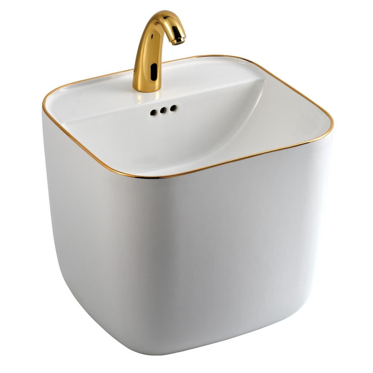 E-251A Monoblok Lavabo Beyaz & Altın