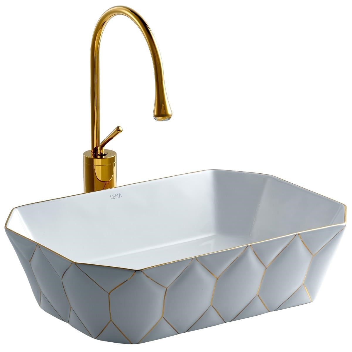 E-8141 Tezgah Üstü Lavabo Altın