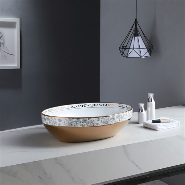 E-8304 Tezgah Üstü Porselen Lavabo