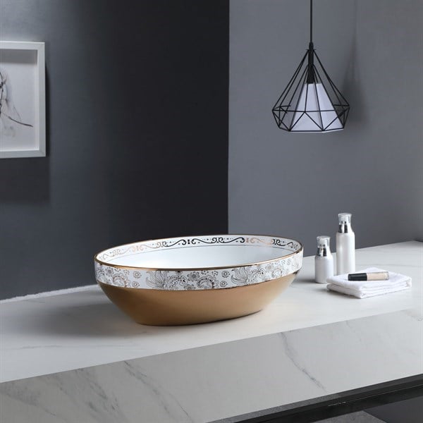 E-8304 Tezgah Üstü Porselen Lavabo