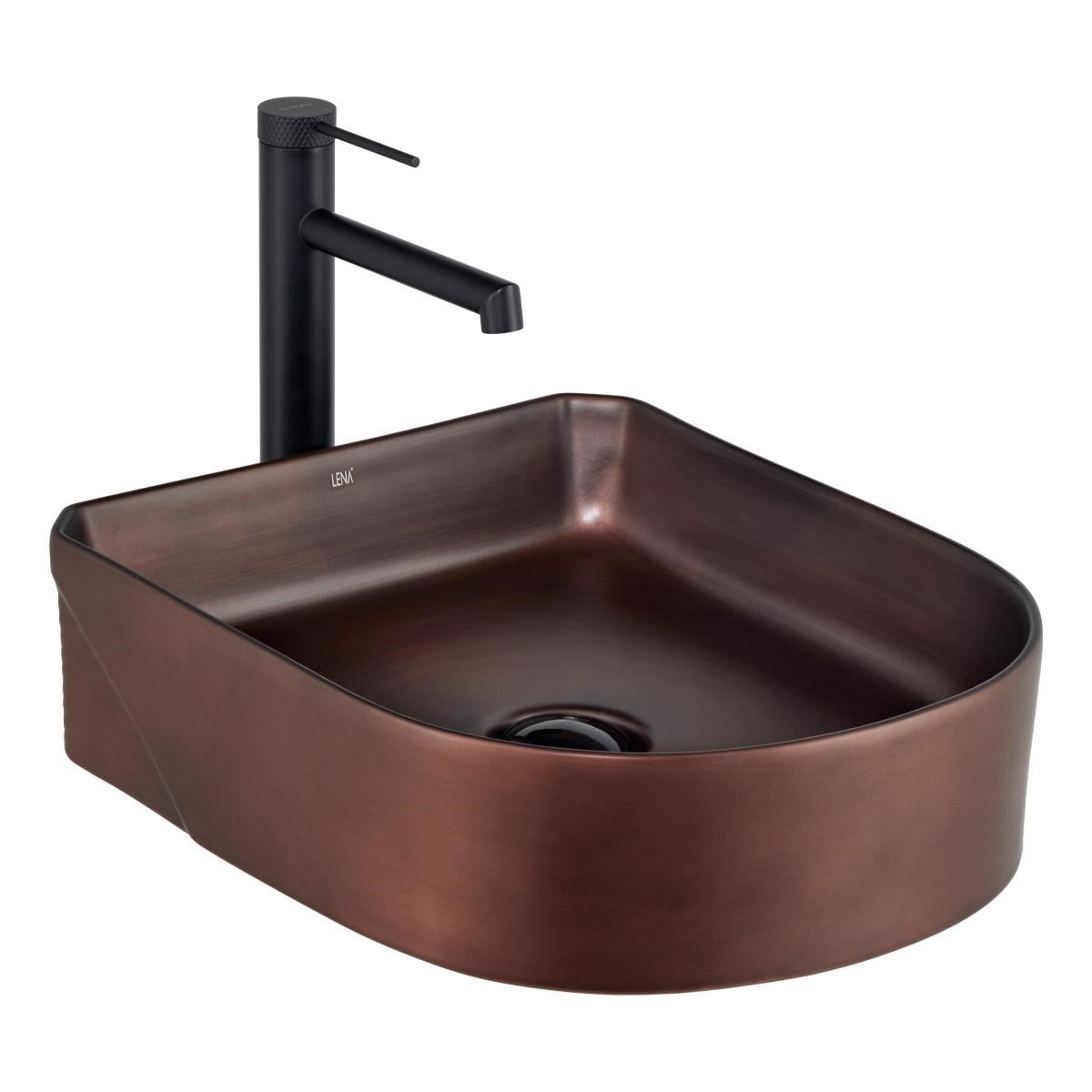 EH-5110C Tezgah Üstü Lavabo Mat Bordo