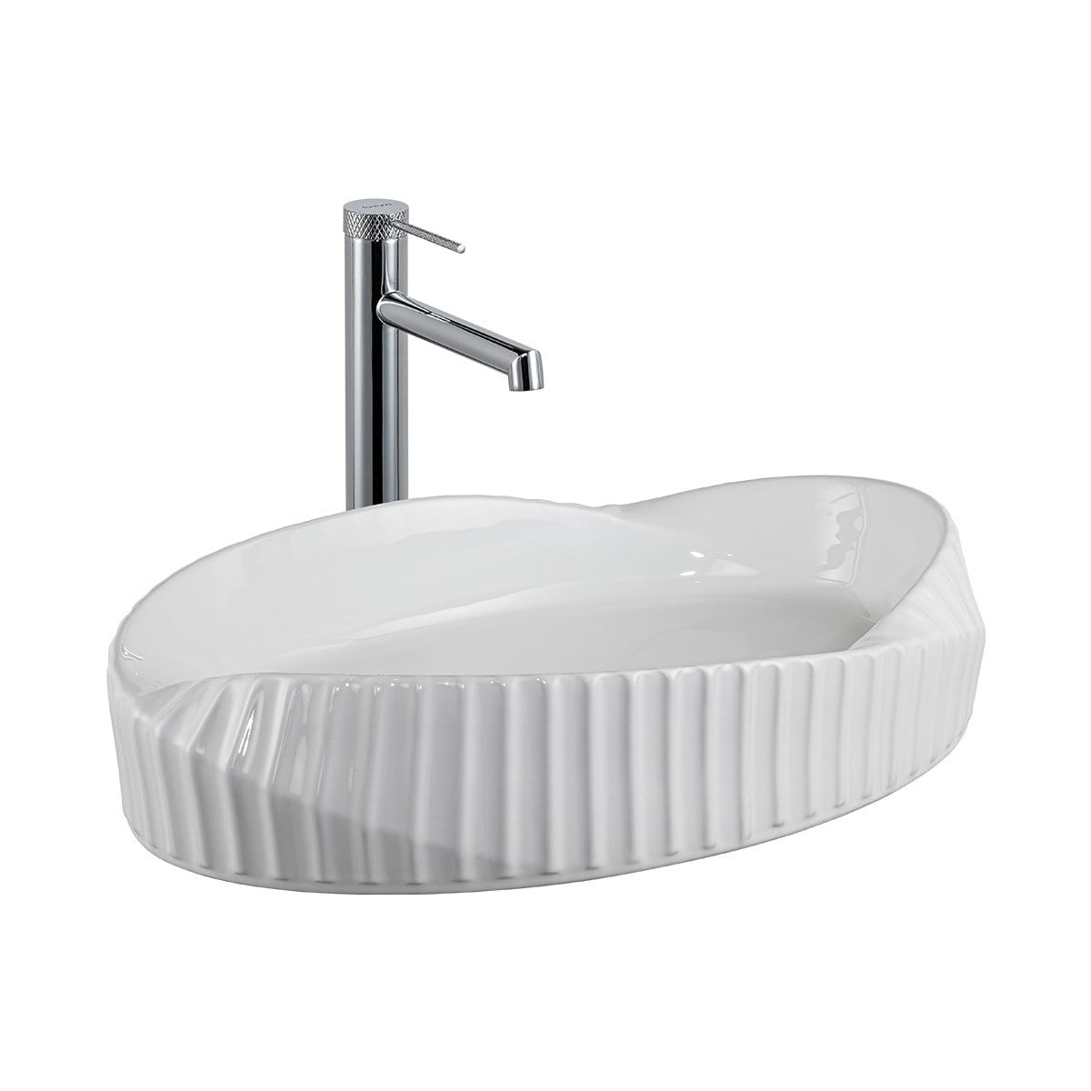 EY-4706 Tezgah Üstü Lavabo Parlak Beyaz