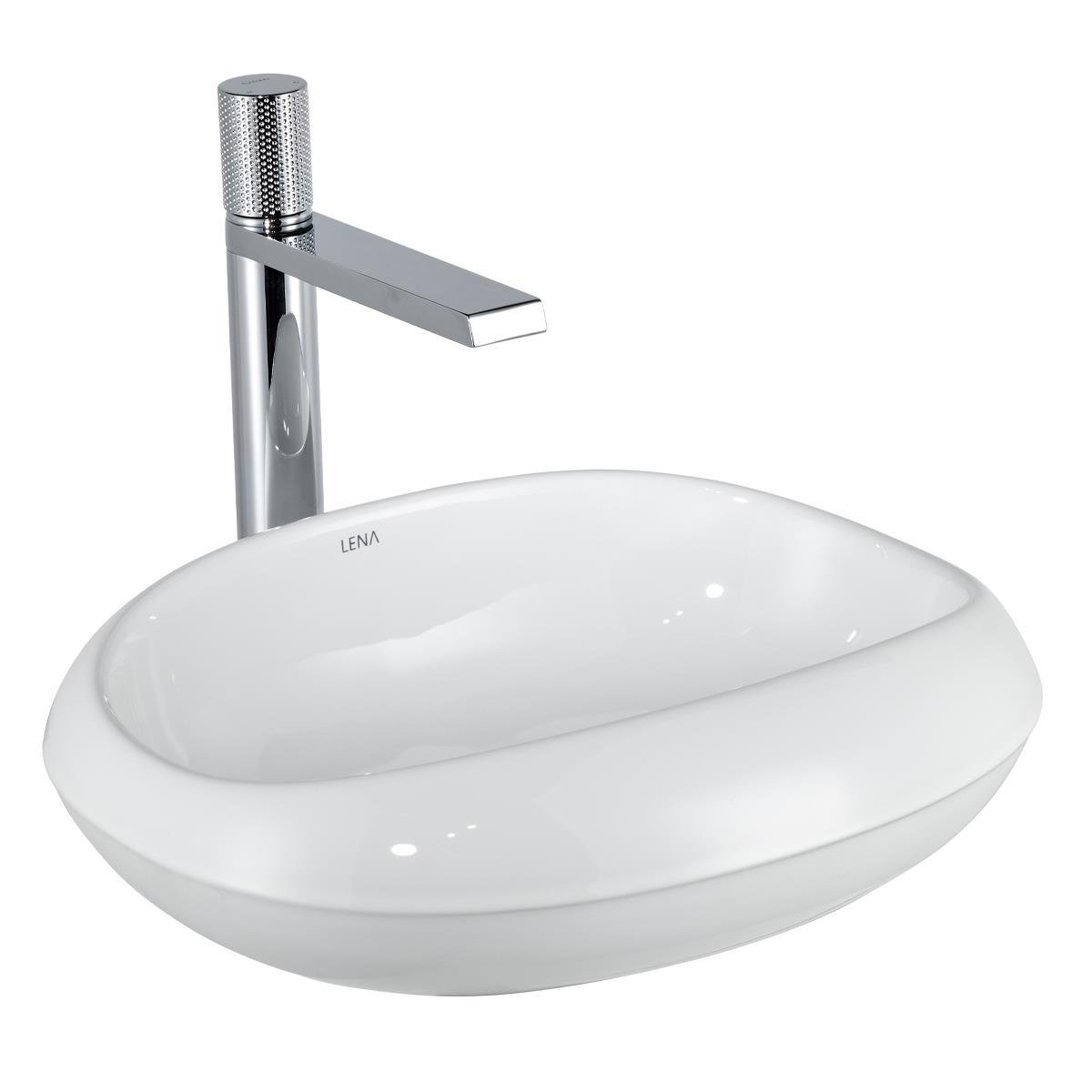 EY-4710 Tezgah Üstü Lavabo Parlak Beyaz