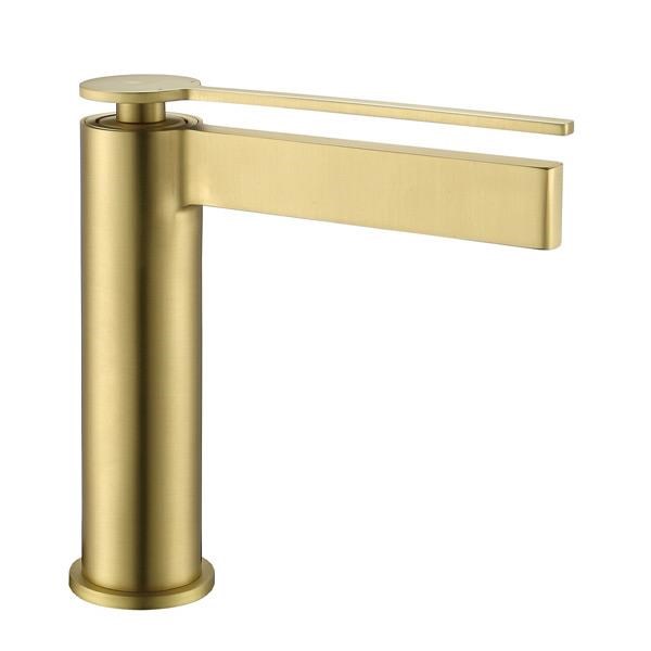 FJ-6012 Mat Fırçalanmış Altın Lavabo Bataryası