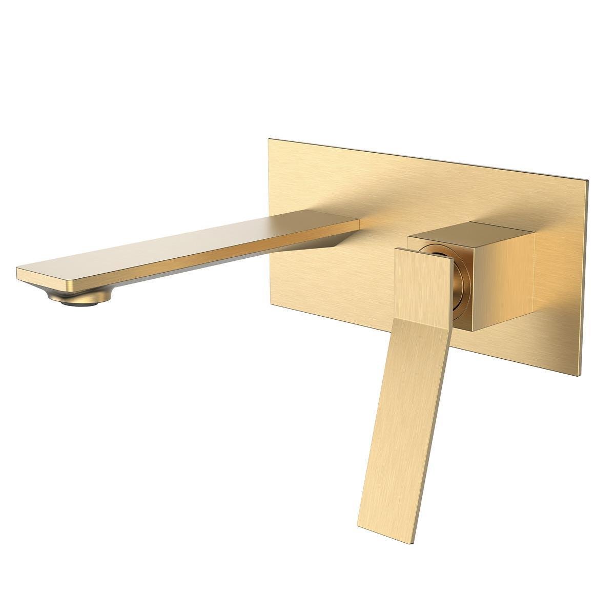 FJ-A3002 Fırçalanmış Altın Ankastre Lavabo Bataryası